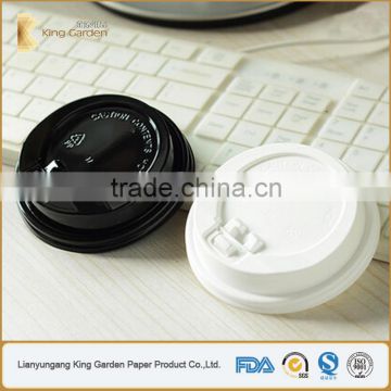 Disposable button plastic paper coffee cup lids