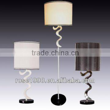 New floor lamp in white and chrome