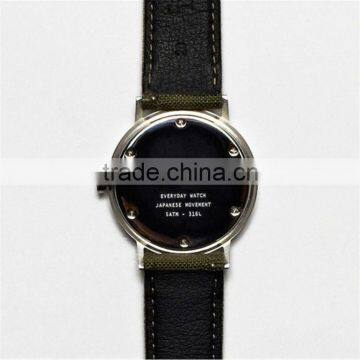 Minimalist Design Versatile Accessory Pvd Rose Gold Case Calf Leather Strap Watch Stainless Steel Back Women photo-3