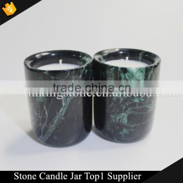 Wholesale Handmade Green Marble Wedding Candle Holder Jar