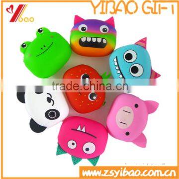 Hot Selling Custom Logo Colorful Silicone Cute animal Coin Purse