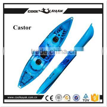 Coolkayak cheap 3.78m LLDPE double ocean kayak CASTOR for wholesale