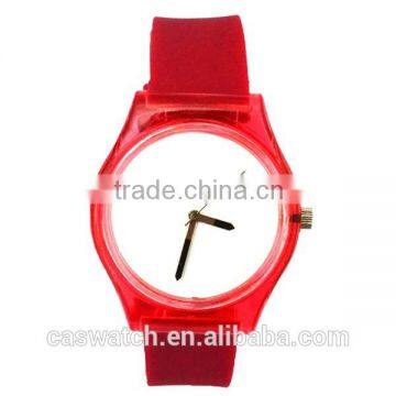 Plastic kids popular watches blank face Red Kid watch