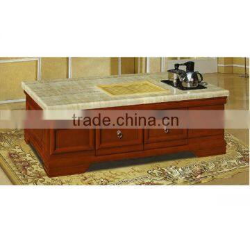 Antique wood low tea table design