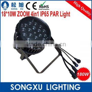 zoom function 18x10w dmx disco par can led uplight