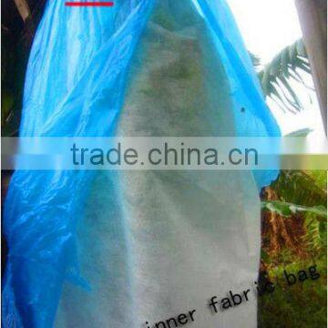 Plastic banana protection bags with inner fabric bags