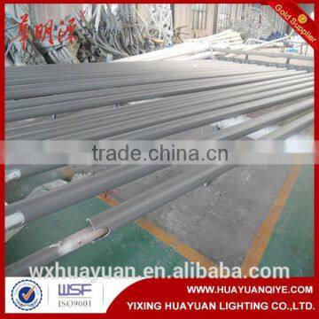 Street lighting single or double arm round tubular steel poles