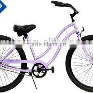 cheap price 26 inch single speed beach cruiser bicycle for lady