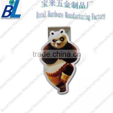 Novelty printed panda metal money clip with high quality