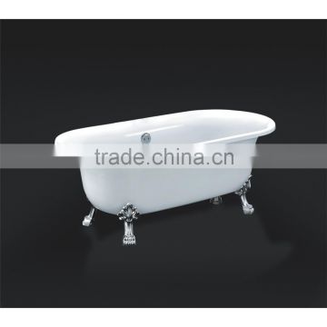 free standing dual acrylic bath shower and bath soaking bath tub