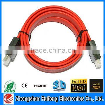 Flat HDMI Cable 1.4 or V2.0 with ethernet 0.8m 1m 1.5m 2m 3m 5m 8m10m15m 20m HD1440P 4K 3D function                        
                                                Quality Choice