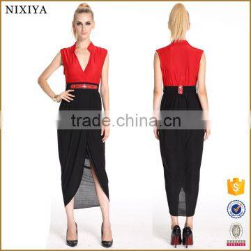 New Fashion Black And Red Contrast Girl Dress in China