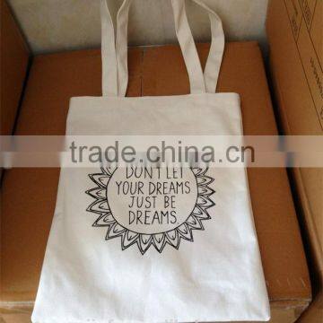 100% cotton canvas tote bags for shopping