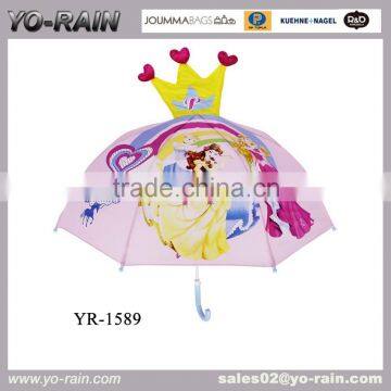 Promotional cartoon character priness printing special shape kids umbrella