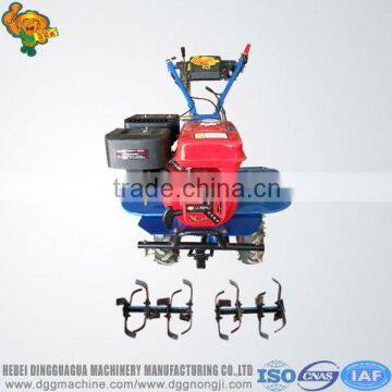 Hand walking tractor tiller use soil ploughing machine