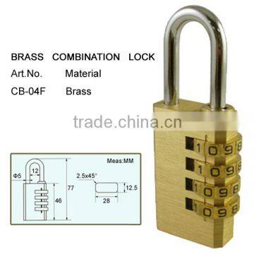 Heavy duty brass padlock locking marine door lock combination zipper lock