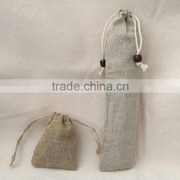 Royal Eco-Friendly simple style Drawstring Linen gift pouch