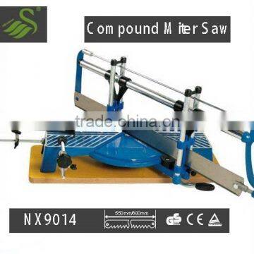 Compound hand Miter Saw with wooden base