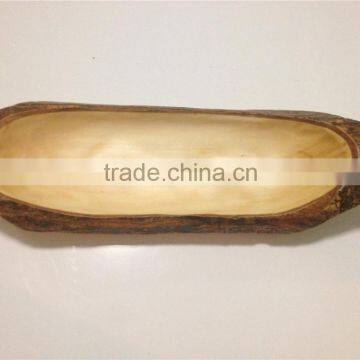 2016 New Natural Wood Root Fruit Plate With Tree Bark photo-3