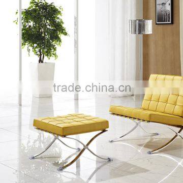 SF-505 Wholesale Vintage White Italy Leather/PU Barcelona Chair and Ottoman
