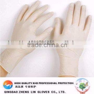 For medical operation used disposable latex sterile surgical gloves