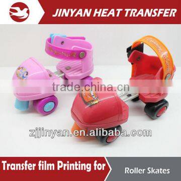 Wonerful pretty cartoon Roller Skates pre printed heat transfer film