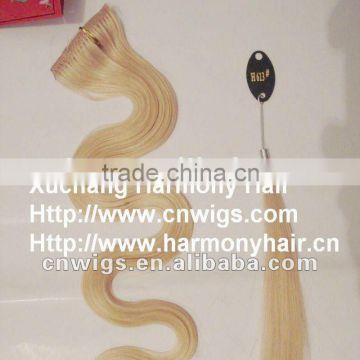 BEST remy hair extension clip on blonde color