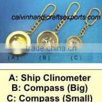 ship clinometer and compasses key chains