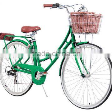 28" dutch/holand city bike classic bike gt design with basket oma bicycle retro bike vintage cycle