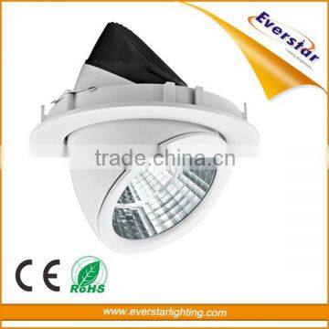 220V 24degree Indoor IP44 20W COB Aliminium CE RoHS Downlight Fixture