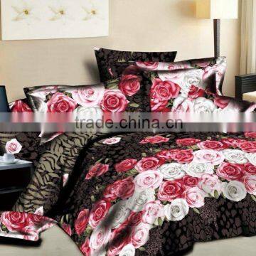 100% polyester 3D Printed bedsheet set 90-125g/sm