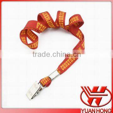 Custom making cheaper sublimation printing lanyard with bull dog clip