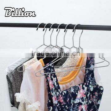 Wholesale Fashional Clothes Drying Hangers Metal Chrome Wire Laundry Hanger