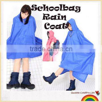 Women backpack rain poncho