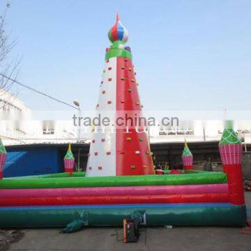 2014 New design commercial kids inflatable climbing wall