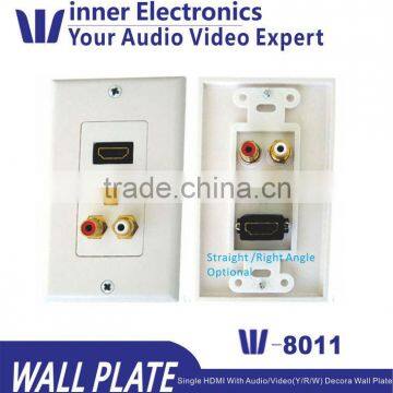 High quality 3 rca Wall Plate ( tv wall plate )