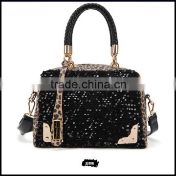 2016 new spring leopard Sequin Shoulder Bag Handbag Satchel Bag tide Korean fashion handbags