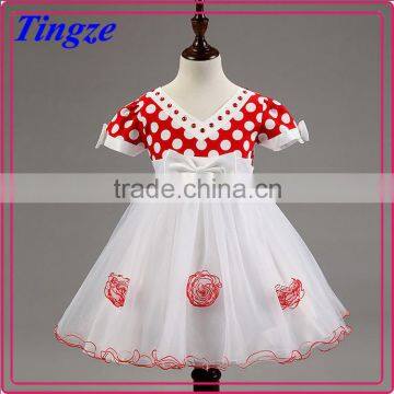 Lastest wholesale kids frocks designs chiffon birthday dresses for girls TR-WS34