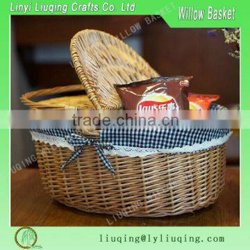 Pure handmade natural willow/wicker picnic basket