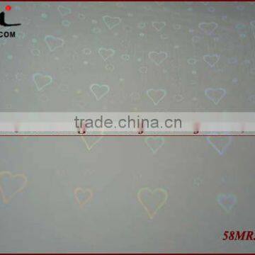 holographic photo Heart Laser Cold Lamination Film