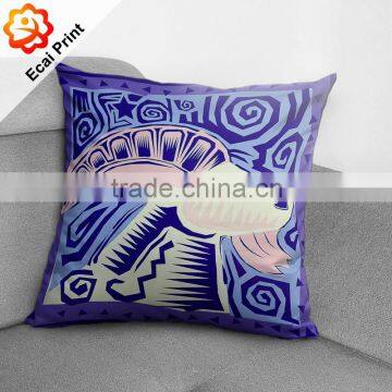 2016 popular comfortable heat transfer printed pillow with artwork