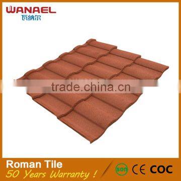 WANAEL Roman heat resistant roofing sheets aluzinc steel roof cover sheets