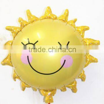 Smiling face the sun foil balloons cartoon toy balloons foil balloons 65*65cm