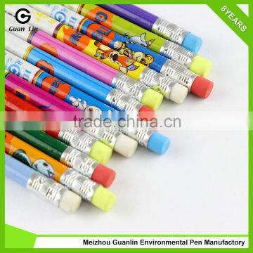 Best sdudent office writing colorful eraser pencil