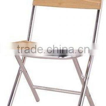 Popular aluminum frame plastic wood folding garden chair