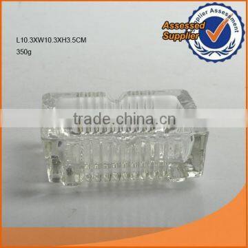Cheap square engraved glass ashtrays in different sizes