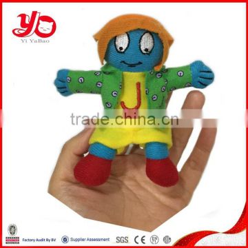 Professional custom 100% polyester Stuffed plush toy doll finger puppet