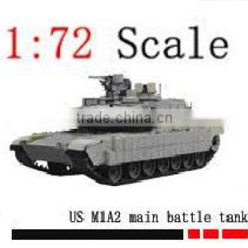 1/72 scale plastic Assembly US M1A2 main battle tank model