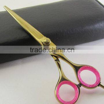 6" hair cutting scissors gold color