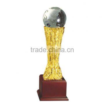 Gold Plated Globe Victory Soccer Sport Trophy